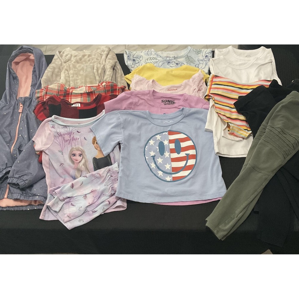 Mixed Brands Outfit Lot‎ Girls 4/5 Multicolor Pants Dresses 19pc Frozen Sonic